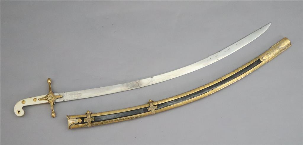 A Victorian 15th King Hussars Levy sword, by Prosser, overall length 36.5in.